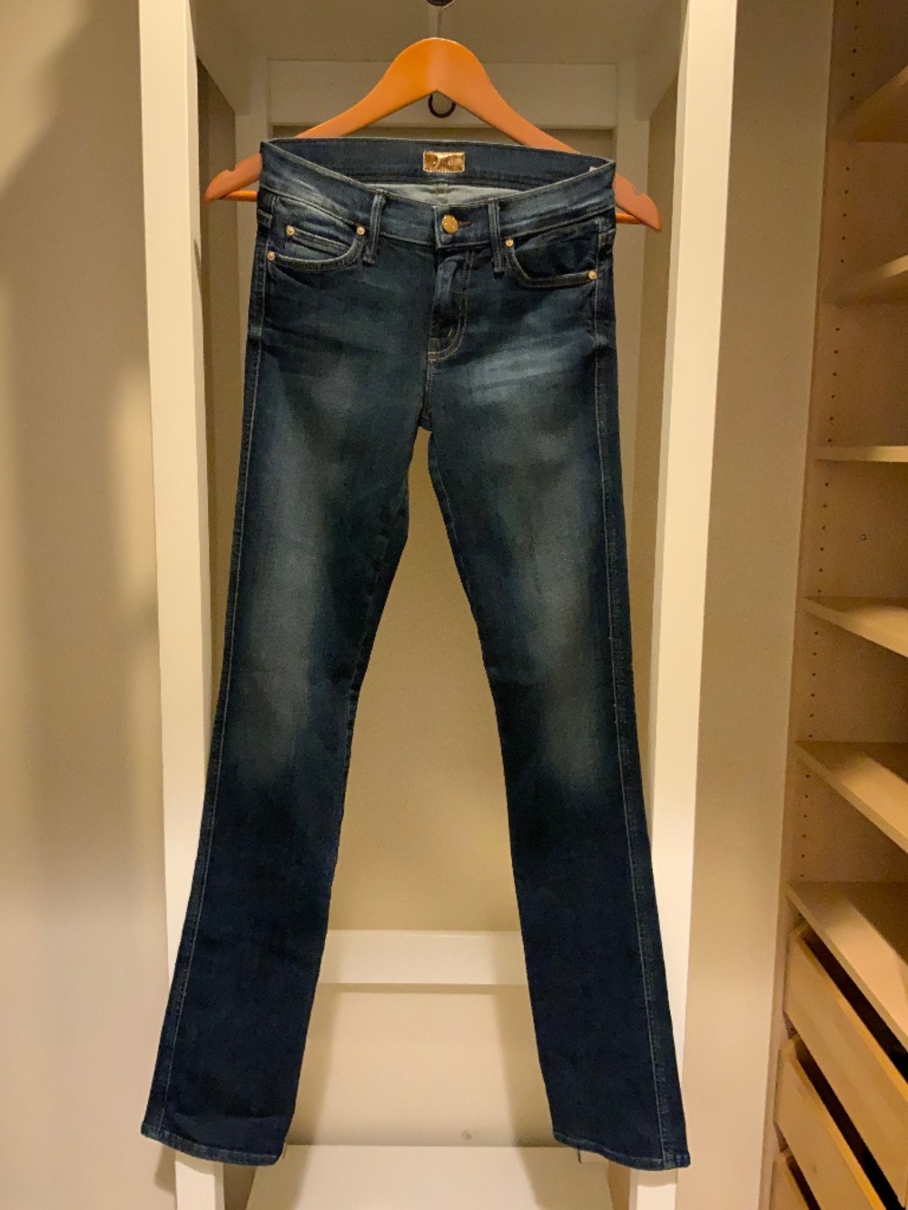 MOTHER The Rascal Skimp Mid-Rise Straight-Leg Jeans | Never Worn